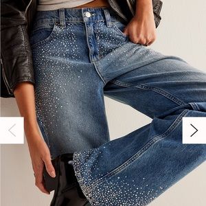 Free people we the free tinsley studded baggy jeans